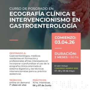 Curso de posgrado en Ecografía Clínica e Intervencionismo en Gastroenterología
